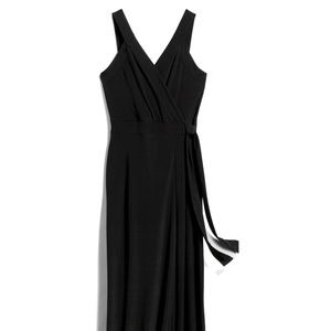 KAILEIGH Ranada Faux Wrap Knit Maxi Dress Size: SP